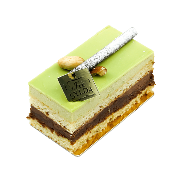 Mousse croustillante pistache-chocolat